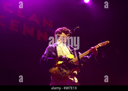 Edimburgo, Scozia il 31 dicembre 2017. Declan McKenna sul palco in Princess giardini come parte di Edimburgo di Hogmanay. Foto Stock