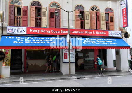 Michelin Star Award Winning Hawker Chans in Singapore Foto Stock