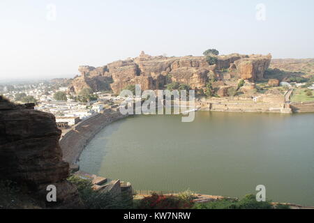 Il agasthya agastya lago a badami, Karnataka, India Foto Stock