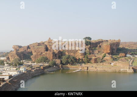 Il agasthya agastya lago a badami, Karnataka, India Foto Stock