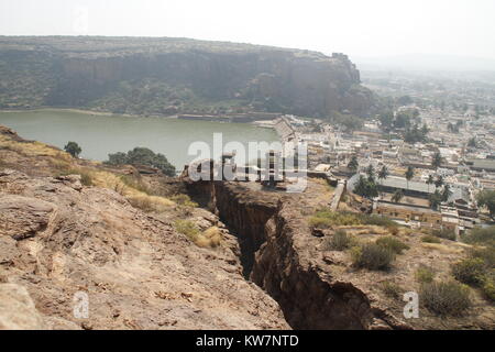 Il agasthya agastya lago a badami, Karnataka, India Foto Stock