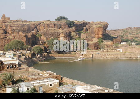 Il agasthya agastya lago a badami, Karnataka, India Foto Stock