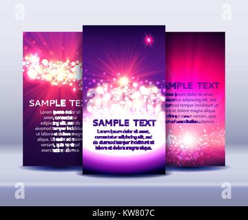Set di abstract sunburst banner Illustrazione Vettoriale