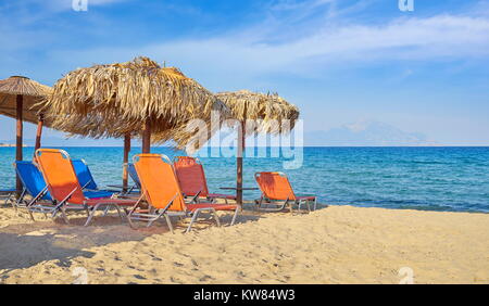 Halkidiki spiaggia, Sithonia, Grecia Foto Stock