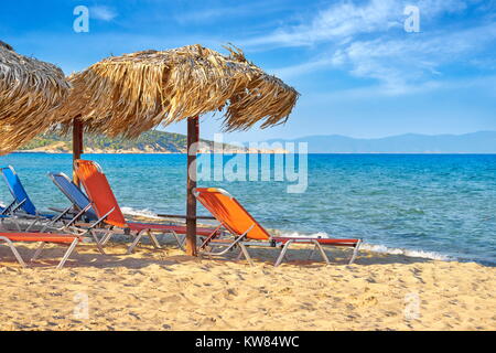 Spiaggia di Sithonia Halkidiki, o Calcidica, Grecia Foto Stock