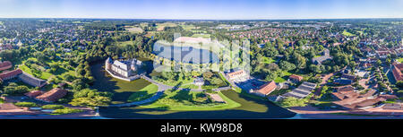 Veduta aerea del castello di Gemen nella Renania settentrionale-Vestfalia, Germania Foto Stock