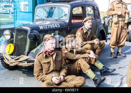 Truppe cecoslovacche, celebrazioni della città liberata, città ceca Plzen, Repubblica Ceca Pilsen Foto Stock