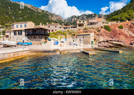 Rampa di barca in porto de Valldemossa Mallorca Spagna Spain Foto Stock