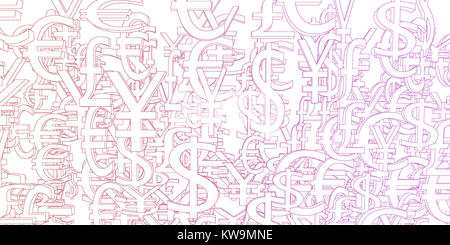 Scambio di valuta estera il mercato azionario come concetto Foto Stock