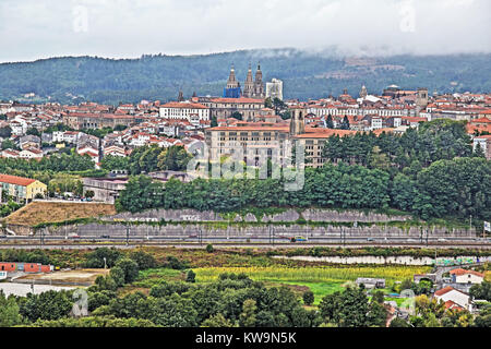 Santiago de compostela cattedrale e da Cidade da Cultura, Galizia, Spagna Foto Stock