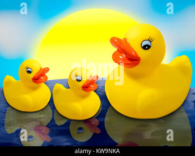 Rubber Duck Family Foto Stock