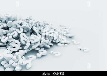 Chiudere l immagine del grande pila di punti interrogativi Foto Stock