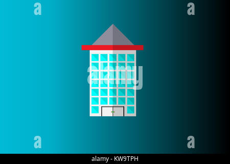 Home appartamento edificio. illustrazione vettoriale EPS 10 Foto Stock