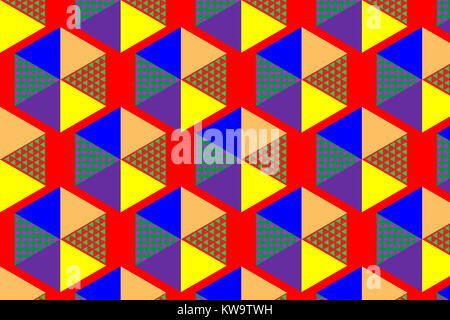 Esagono geometrica schemi colore texture di sfondo design. illustrazione vettoriale Foto Stock