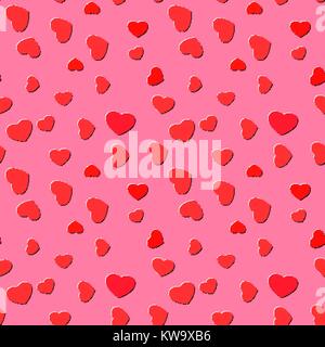 Cuore seamless pattern sfondo. Piastrellabile amore sfondo Illustrazione Vettoriale