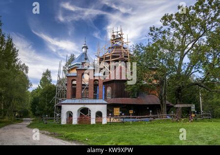 Chiesa ortodossa di San Michele Arcangelo in Bystre, Podkarpackie voivodato, Polonia. Foto Stock