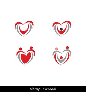 La gente ama il logo del vettore Illustrazione Vettoriale