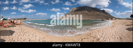 Stavros, Zorba's Beach, un set cinematografico per il film Zorba il Greco, penisola di Akrotiri, Chania, Creta, Grecia, Europa, Grecia, Chania, Creta, Grecia, Eur Foto Stock