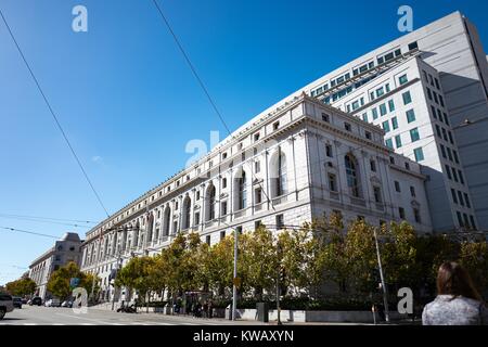 La facciata della Corte Suprema della California, nel Centro Civico di quartiere di San Francisco, California, il 2 ottobre 2016. Foto Stock