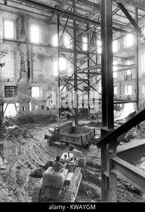 Il guscio della Casa Bianca durante i lavori di ristrutturazione, Washington D.C, 17 maggio 1950. Foto Stock