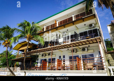 Palawan, Filippine - Aprile 5, 2017. Facciata di hotel di lusso a El Nido township di Palawan, Filippine. Palawan è una delle isole più belle che ho Foto Stock