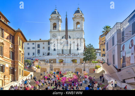 La Scalinata di piazza di Spagna a Roma, Italia. Foto Stock