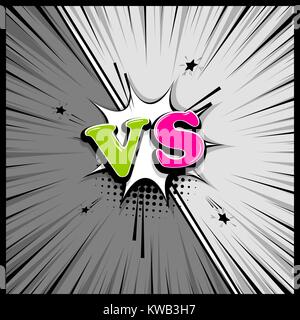 Versus vuota la casella vocale del testo Illustrazione Vettoriale