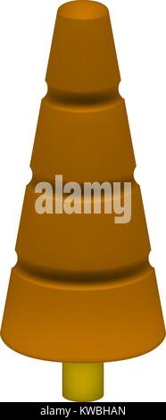 Struttura marrone nel design di plastica su sfondo bianco Illustrazione Vettoriale