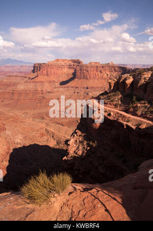 Le profonde valli e alta buttes tagliato fuori dal fiume Colorado in Canyonlands Utah Foto Stock