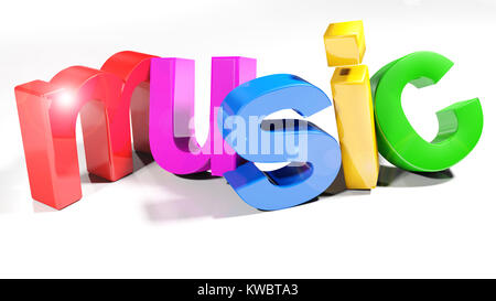 Musica colorata - 3D rendering Foto Stock