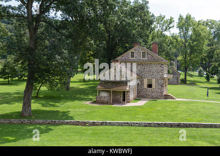 Washington generale presso la sede centrale di Isaac Potts casa), Valley Forge National Historical Park, Valley Forge, Pennsylvania, Stati Uniti. Foto Stock