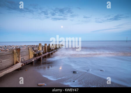 Hornsea Tramonto Foto Stock