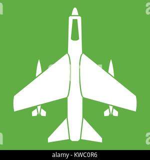 Armati jet da combattimento Icon green Illustrazione Vettoriale