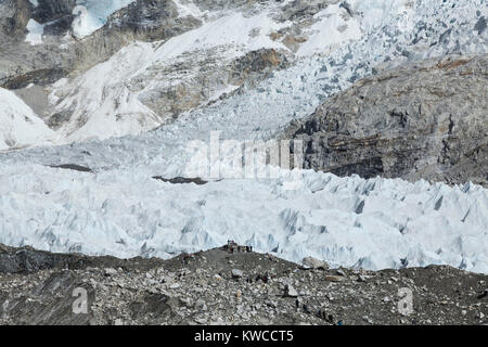 Himalaya, Nepal, 6Nov 2017 - Montare il Campo Base Everest Foto Stock