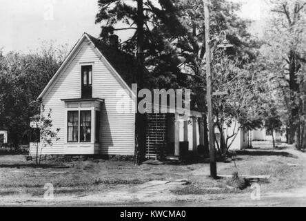 Luogo di nascita di Harry Truman a Lamar, Missouri. Truman il nonno ha piantato un albero di pino era in cantiere la mattina Harry è nato il 8 maggio 1884. - (BSLOC 2014 15 1) Foto Stock