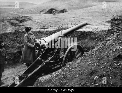 Assedio ottomano di Adrianopoli (Edirne) da Bulganian e le forze serbe, nov. 3, 1912 - Marzo 26, 1913. Assedio bulgaro pistola a Adrianopoli (BSLOC 2017 1 141) Foto Stock