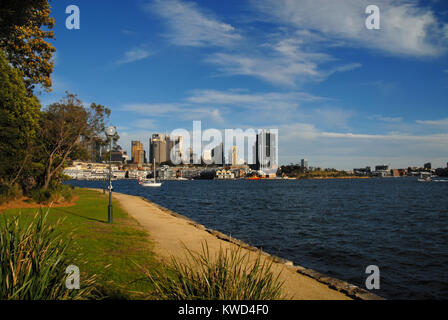 Vista di Sydney da Lavender Bay Foto Stock