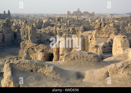 Rovine nella città vecchia Jiaohe, Cina Foto Stock