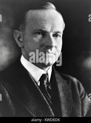 Presidente Calvin Coolidge. Ca. 1923-1928. Dal 1907 al 1920, Coolidge ha lavorato il suo modo Massachusetts politica dello Stato di elezione come governatore nel 1918. (BSLOC 2015 15 91) Foto Stock