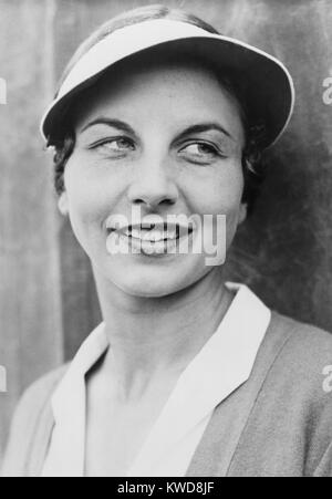 Helen Wills Moody nel 1931. Ha tenuto la posizione superiore nel tennis femminile per un totale di nove anni: 1927-33, 1935 e 1938. (BSLOC 2015 17 93) Foto Stock