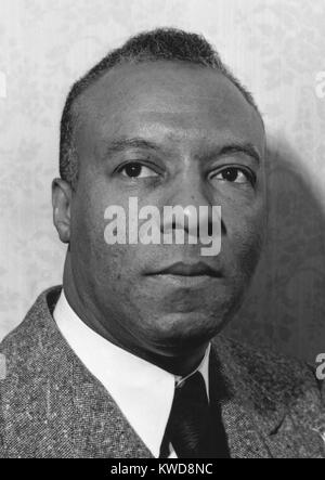 A. Philip Randolph, leader dei diritti civili ha proposto un americano africano 'Marco su Washington' nel 1942. Egli mirava a protestare razzista discriminazione lavoro in industrie belliche, linciaggio e la segregazione delle forze armate americane. La minaccia di dimostrazione di 50 (BSLOC 2016 7 35) Foto Stock