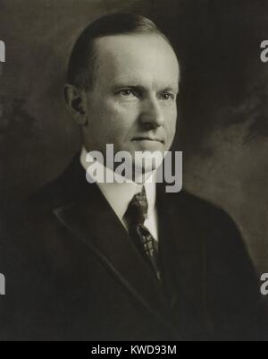 Gov. Calvin Coolidge del Massachusetts nel 1920 come candidato repubblicano per il Vice Presidente. Foto di John H. Garo, Boston (BSLOC 2016 8 58) Foto Stock