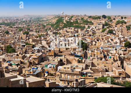 Vista aerea della città Jaislamer, stato del Rajasthan in India Foto Stock