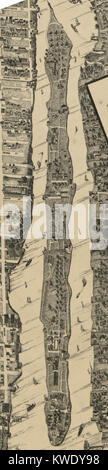 Dettagli dalla Taylor mappa di New York mostra Roosevelt island. Foto Stock
