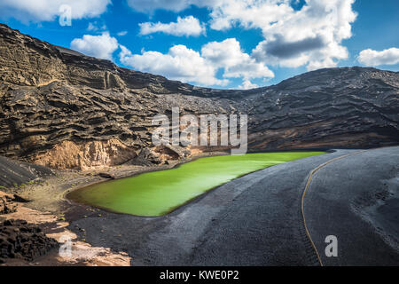Charco de los Clicos, Lanzarote, Isole canarie, Spagna Foto Stock