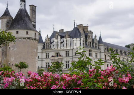 Il Château de Chenonceau nella Valle della Loira in Francia. Foto Stock