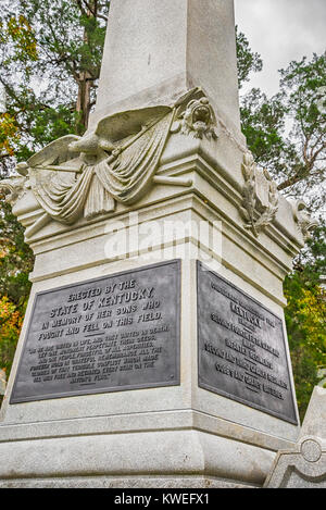 Chickamauga e Chattanooga National Military Park si trova in Georgia e Tennessee ed è stato uno dei più battaglie decisive della guerra civile. Foto Stock