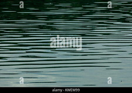 Interessante lo sfondo naturale di acqua con la riflessione alla diga, serbatoio o barrage Aleksandar Stamboliiski presso il river Rosiza e fiume Vidima, Bulga Foto Stock