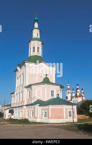 Chiesa della Natività nella città di Totma, Vologda Regione, Russia Foto Stock