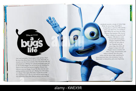 Pixar Flik caratteri dal film un Bug la vita in un Pixar guida di carattere Foto Stock